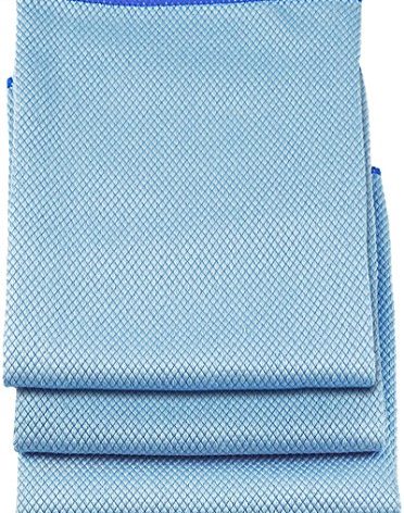 Unger Professional 18” x 18” Large Professional-Grade Microfiber Cloth Towels, 3 Pack, Multi-Purpose Wet and Dry Cleaning Cloths for Kitchen, Bath, Auto, Appliances, Car Supplies