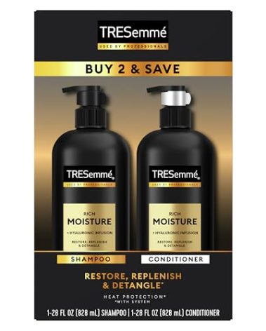 TRESemmé Rich Moisture Shampoo and Conditioner 2 Count Rich Moisture for Dry Hair Formulated With Vitamin E and Biotin 28 oz