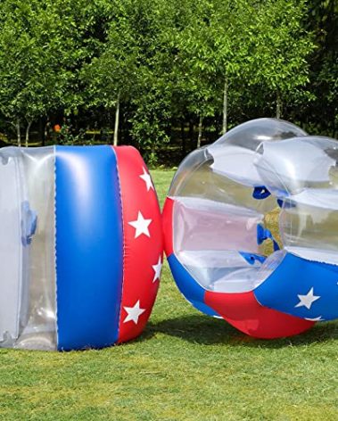 Unewper 2 Pack Bumper Balls, Inflatable Bubble Balls Zorb Ball 1.2M/4FT 1.5M/5FT Dia Human Hamster Ball for Adults & Teen