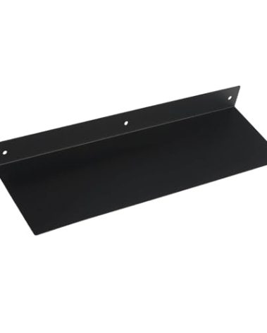 VOHYOV Linear Floating Shelf Wall Mounted Metal Shelves Heavy Duty Industrial Modern Steel Black Linear Metal Wall Shelf Display Shelves for Decorative for Modern Farmhouse Living Room (6.3"*16.5")
