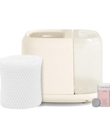 Canopy Large Room Humidifier, Cream, Large Living Space, 36HR Run Time, 5.5L Tank - Includes Canopy Humidifier Plus, Diffusion Well, Unwind Aroma, Filter, Power Cord & Adapter