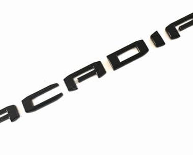 1x Fits Acadia Front Door or Rear Liftgate Fender Sticker 3D Badge Nameplate Logo Emblem Replacement for 2019-2021 GMC Acadia Terrain Letter (Black)