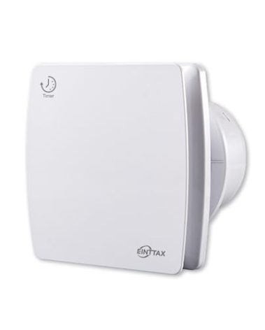 EINTTAX 4 Inch Exhaust Fan, 56CFM Wall Mount Bathroom Exhaust Fan with Timer and Backdraft Damper, Quiet Window Mount Extractor Ventilation Fan for Bathroom Kitchen Garage, 12W, White