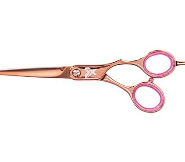 Cricket Shear Xpressions 5.75" Professional Hair Cutting Scissors - Barber Scissors, Japanese Stainless Steel, Comfort Silencer, Ideal for Stylists and Home Use, Hey Rosie - Rose Gold