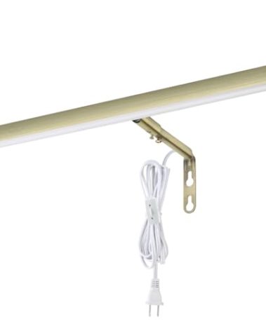 Xbuyee LED Picture Lights for Paintings Plug in, 14 Inch 4W Adjustable Art Light Gallery Wall Light for Display Art Work, Antique Brass Finish, CRI90+, 3000K Warm White, ETL Listed