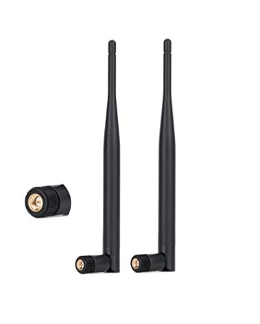 Fosi Audio Bluetooth Antenna WiFi SMA Male PC 2.4GHz 6dBi Single Band Boost Bluetooth Audio Range for Home Office Wireless Network Router IP Camera Amplifier Wireless Range Extender 2 Pack (SMA-Male)