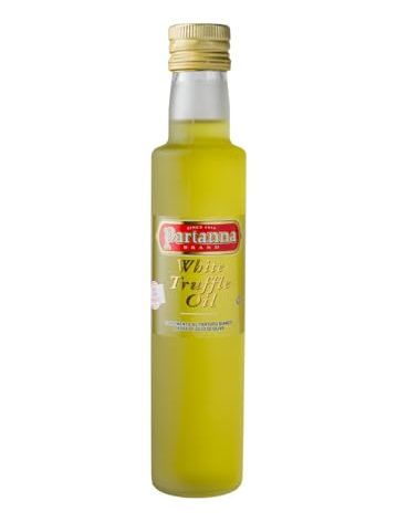 Partanna White Truffle Olive Oil - Premium Flavored Olive Oil - Harvested in Italy - Bold Taste - Rich in Flavor and Italian Tradition - 8.45 oz (250 ML) Glass