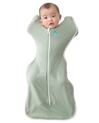 Love to Dream Swaddle Up, Baby Sleep Sack, Self-Soothing Swaddles for Newborns, Get Longer Sleep, Snug Fit Helps Calm Startle Reflex, Lite 0.2 Tog, 13-19 lbs, Olive