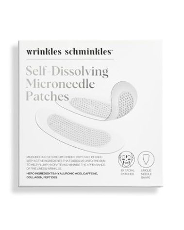 Wrinkles Schminkles Self-Dissolving Microdart Patch for Face - Target & Reduce Wrinkles, Ultimate Facial Hydration and Rejuvenation (4 pairs)