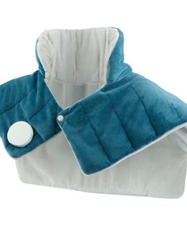 Comfytemp Heating Pad for Neck and Shoulders and Back, 2.6lb Weighted Electric Heat Pad FSA Eligible, Large HSA Heated Wrap, 9 Heat Settings & 11 Timer, Valentines Birthday Gifts for Women Men Mom Dad