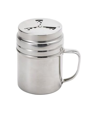 HIC Kitchen Adjustable Dry Rub Shaker with Holes for Medium and Coarse Grind Seasonings, Stainless Steel, 1-Cup Capacity