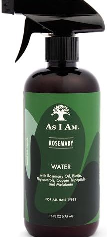 As I Am Rosemary Water 16 oz - Scalp Treatment for Hair Density - with Biotin & Saw Palmetto