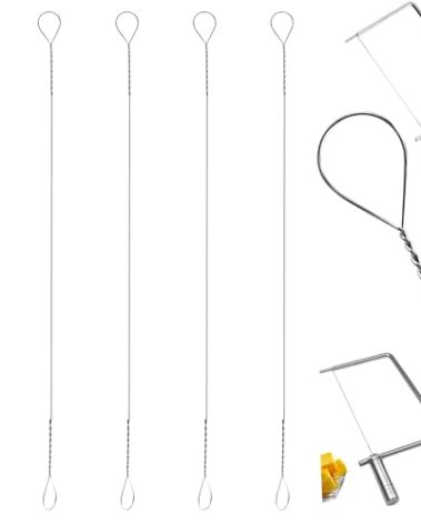 5 pcs Cheese Slicer Replacement Wires for Block Cheese Cutting & Slicing, 6.3 inches Long-Compatible with Stainless Steel Cheese Slicer Board Wires (6.3 inches 5pcs)