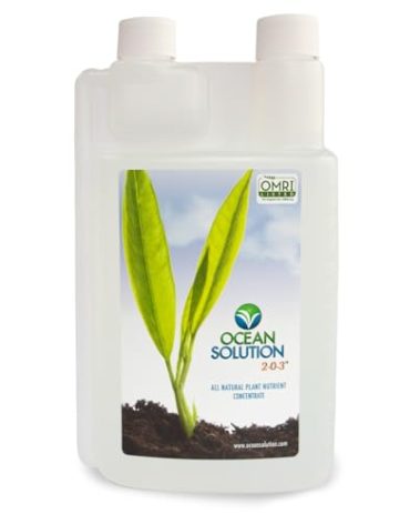 OceanSolution 2-0-3 All Natural Liquid Fertilizer – 32 Oz Concentrated Mineral Fertilizer & Plant Food for Microgreens, Hydroponics, Gardens & Lawns–OMRI Listed, No Odor(1oz per Gallon of Water)