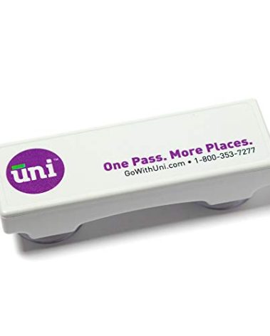 Uni Prepaid Portable Toll Pass by E-PASS – Works in 19 States Including FL, GA, NC, VA, WV, MD, DE, NJ, NY, PA, MA, RI, NH, ME, OH, in, IL, KY, and MN – White