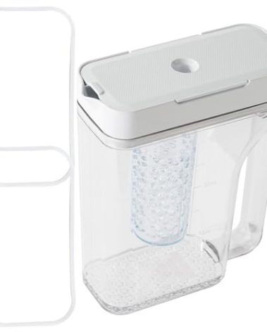 UPGRADED DA97-17395A Refrigerator Water Reservoir Pitcher with 2pcs Sealing Ring Compatible with Samsung Refrigerator Fridge Replacement Tank Assembly Pitcher Water-Ref-Part