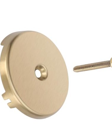 PRIMSOPH One Hole Overflow Faceplate Tub Drain Trim Kit Conversion Kit Assembly Universal Fine Coarse Thread Replacement Brushed Gold