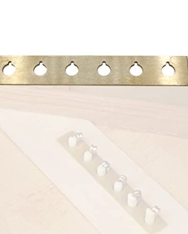 Cheerock Acoustic Guitar Bridge Pins Slot Aluminum Alloy Repair Plate, Acoustic Guitar Bridge Pin Fixing Repair Plate, Guitar Replacement Parts for Old Bridges