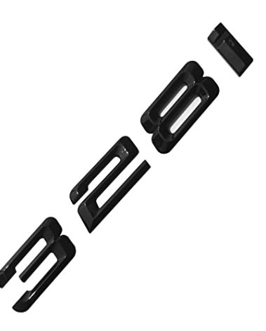328i Emblem Gloss Black Genuine OEM Size Replacement for BMW Trunk Lid Rear Emblem Badge Nameplate Label Decal Number Letters(Bright Black, 328i)