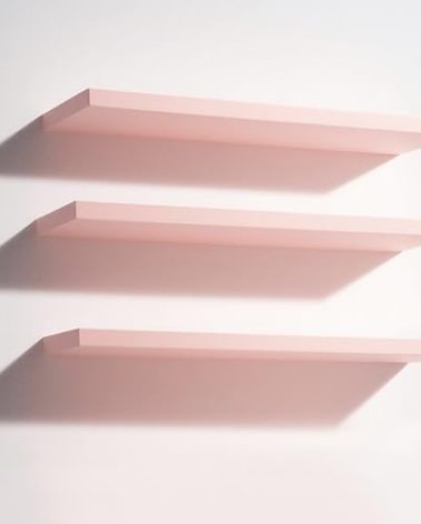 Youyole 3 Pack Pink Floating Shelves for Wall 16 Inch Solid Wood Wall Book Shelf for Bathroom Living Room Bedroom Hanging Display Decor, Princess Aesthetic Room Decor