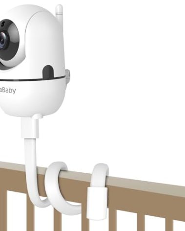 HelloBaby Baby Monitor Mount for HB6550/ Pro/ HB6560/ HB6240/ HB65/ HB6351/ HB6339/ HB66, 20 Inch Flexible Arm Bracket, Sturdy Camera Holder Attaches to Crib Cot Shelves, No Tools or Wall Damage