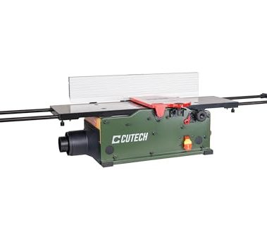 Cutech 40180HI 8-Inch Spiral Cutterhead Benchtop Jointer with Cast Iron Tables, 16 TC Inserts, Extra Long 24" Aluminum Fence, Additional 7-3/8" Fence Brackets, and a 10-amp Motor