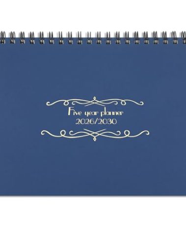 Zhanmai 5 Year Planner Calendar with Tabs 2026 to 2030 11 x 8.5 Inches 5 Year Calendar Monthly Schedule Organizer Spiral Bound, Dark Blue