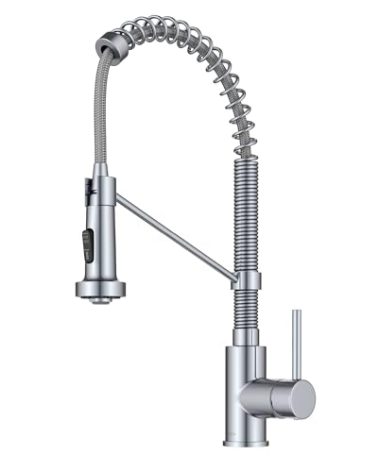 KRAUS Bolden Commercial Style 2-Function Single Handle Pull Down Kitchen Faucet in Chrome, KPF-1610CH (Pack of 1)