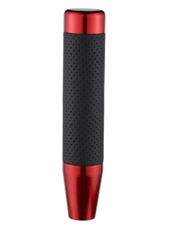 Abfer Tall Shift Knob Car Long Shifting Head Replace Weighted Gear Stick Shifter Knob Extension Fit Most Manual Automatic Transmission Vehicle, Red