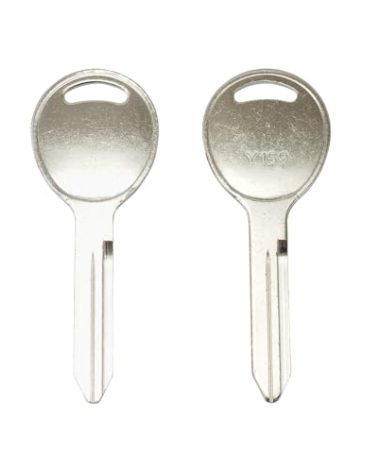 (20PCS) Y159 All-Metal Key Blanks, Premium Nickel-Plated Brass Construction, Non-Transponder Ignition & Door Replacement Keys for Domestic Trucks and Work Vans