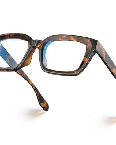 VISOONE Chunky Square Blue Light Blocking Glasses with Anti Computer Glare for Working Women Men MONTANA