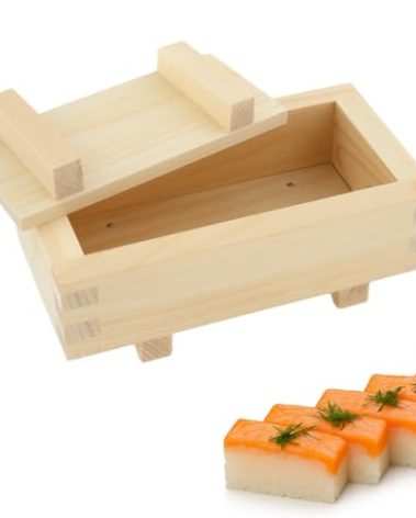 JapanBargain, Wooden Rectangular Oshizushi Sushi Press Mold Maker Rice Mold, 7x4 inch, 1 Pack