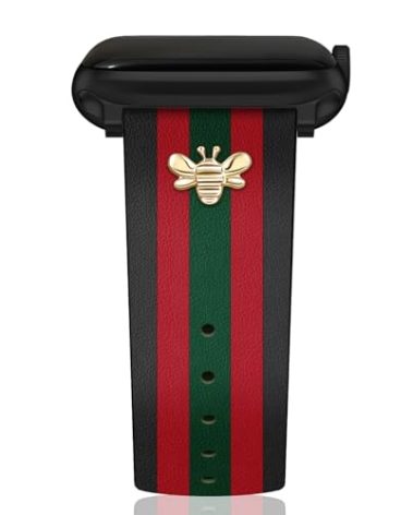 MOINSPIRE Designer Leather Bands with Charms Compatible with Apple Watch 38mm 40mm 41mm 42mm(S11/10) Women Men Genuine Leather Strap Elegant Wristbands for iWatch Series 11/10/9/8/7/6/5/3/2/1/SE/Ultra