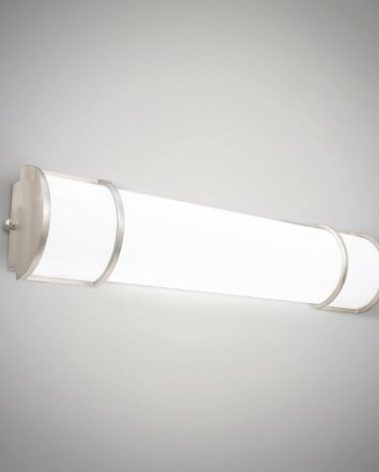 ASD LED 24" Vanity Flush Mount Light Fixture, Linear Bathroom Lighting Bar | 3CCT, Dimmable, ETL Listed | 25W 2600LM 3000-5000K 100-277V | Long Tube Bath Wall Sconce Over Mirror | Nickel