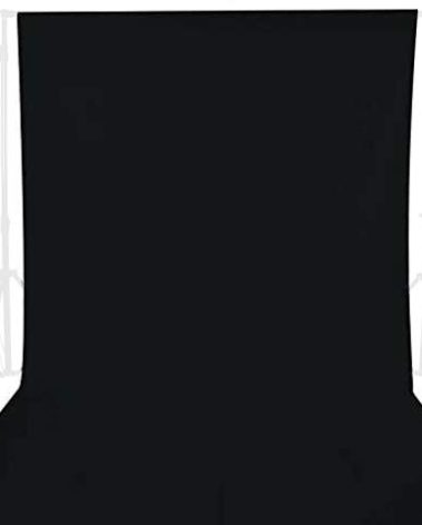 GFCC 10ftx10ft Black Backdrop Background for Photography Black Photo Booth Backdrop for Photoshoot Photography Background Screen Video Recording Parties Curtain