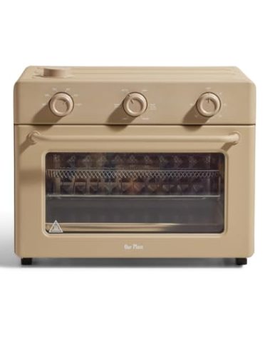 Our Place Large Wonder Oven | 6-in-1 Stainless Steel Air Fryer Toaster Oven Combo with Basket, Rack, Pan & Tray | 3-Rack, 32 QT, Large Capacity - Toast, Roast, Bake, Reheat, Broil & Steam | Steam