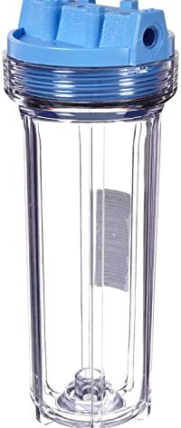 Pentair Pentek 158008 Traditional Slim Line Filter Housing, 3/8" NPT #10 Under Sink Clear Water Filter Housing, 10-Inch, Clear