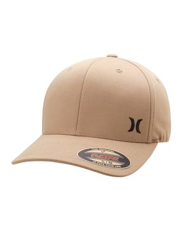Hurley Men's Hat - Curved Brim Stretch Fitted Cap, Size Small-Medium, Khaki