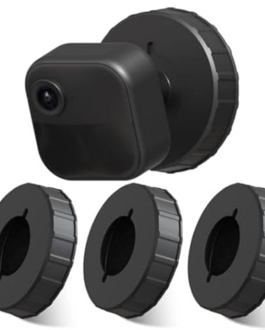 ZHANDEYUA Adhesive Wall Mount for Blink Camera Mount No Drilling Screwing Bracket for Blink Outdoor/Blink Mini/Blink Indoor Camera Round Mount Cameras Quick Paste Installation,Black-3 Pack