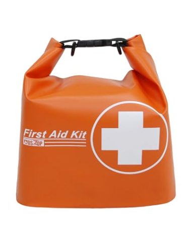 152pcs Waterproof First Aid Kit, Lightweight Boat Dry Bag, Medical Kit Emergency Survival Kit for Boat, Backpacking, Hiking,Travel,Car,Fishing,Kayak,Floating,Swimming,Camping,Cycling,Climbing(Orange)