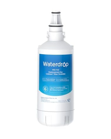 Waterdrop 7440000 Filter Replacement for Liebherr® 7440000, 744000200, 7440002, Reduce Chlorine & Bad Taste, Easy to Install Refrigerator Water Filter