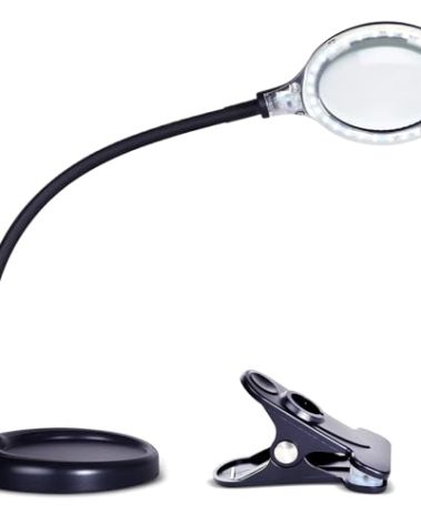 Brightech LightView Pro Flex 2 in 1 Magnifying Desk Lamp, 1.75x Light Magnifier, Adjustable Magnifying Glass with Light for Crafts, Reading, Close Work