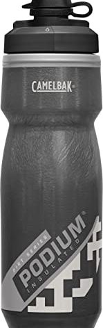 CamelBak Podium Dirt Series Chill Insulated Mountain Bike Squeeze Water Bottle Black, 21oz