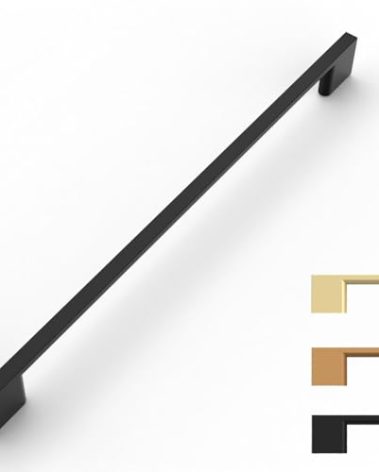 9BUILD 10 Pack Matte Black Cabinet Pulls 10 Inch Cabinet Handles Kitchen Cabinet Hardware Kitchen Handles for Cabinets Black Dresser Pulls Drawer Handle