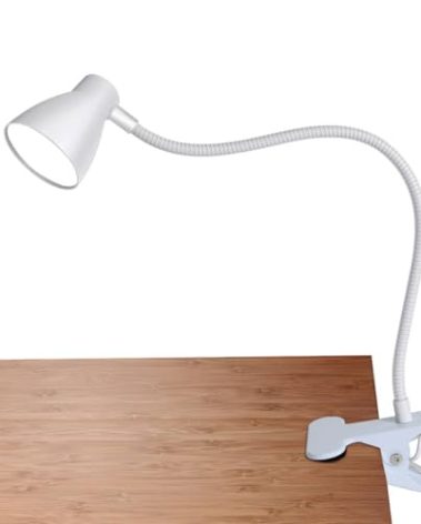 CeSunlight Clamp Desk Lamp, Clip on Reading Light, 3000K-6500K Adjustable Color Temperature, Multiple Illumination Modes, CRI>90, 6Watts (Adapter Included)