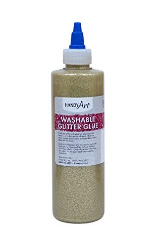 Handy Art Washable Glitter Glue 8 ounce, Gold