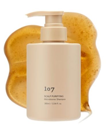 107 Clarifying Shampoo - Purifying Shampoo for Build Up, Dirt, Oil, Itchy, Dry Scalp – Fermented Vinegar & Ginseng for Refreshed & Revitalized Scalp - Paraben, Phthalate and Sulfate Free (12.84oz)