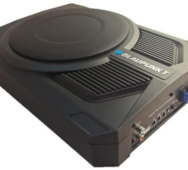 BLAUPUNKT GTHS131PRO 10-inch PRO Powered Underseat Subwoofer Enclosure 350 Watts Digital Signal Processors Car Audio Speaker Systems Built-in Amplifier Simplifies Installation