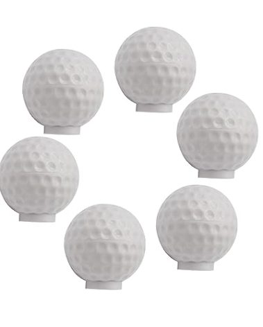 ZILucky Set of 6 Golf Ball Drawer knobs, Ball Sports Party Theme Home Decor, Drawer Pulls Handles for Dresser Cupboard Wardrobe Cabinet Kitchen Knobs (Golf Ball)