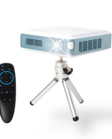 2024 Outdoor Portable Projector, EZCast J4a Rechargeable Android Projector - Built-in Battery & Speaker - 1080P Support Camping Projector, Compatible w/HDMI, USB, iPhone, Android, Tablet, Laptop